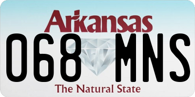 AR license plate 068MNS