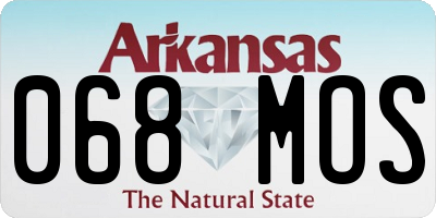 AR license plate 068MOS