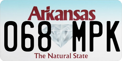 AR license plate 068MPK
