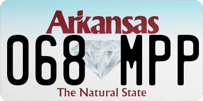 AR license plate 068MPP