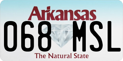 AR license plate 068MSL