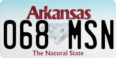 AR license plate 068MSN