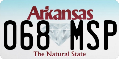 AR license plate 068MSP