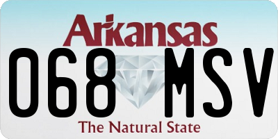 AR license plate 068MSV