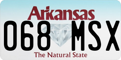 AR license plate 068MSX