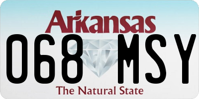 AR license plate 068MSY