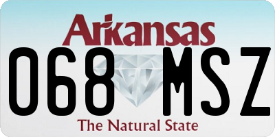 AR license plate 068MSZ