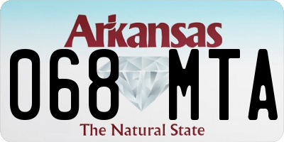 AR license plate 068MTA