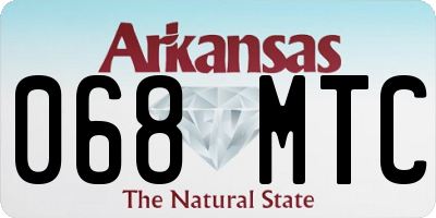 AR license plate 068MTC
