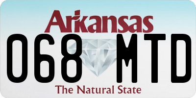 AR license plate 068MTD