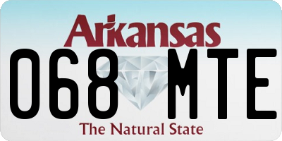 AR license plate 068MTE