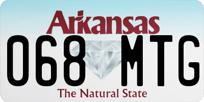 AR license plate 068MTG