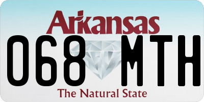 AR license plate 068MTH