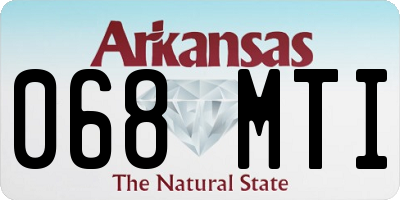 AR license plate 068MTI
