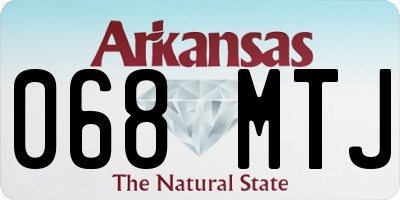 AR license plate 068MTJ