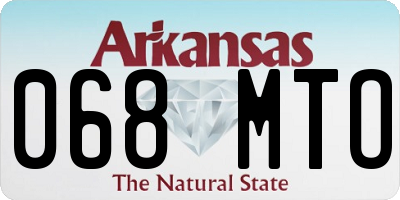 AR license plate 068MTO