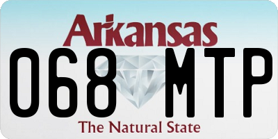 AR license plate 068MTP