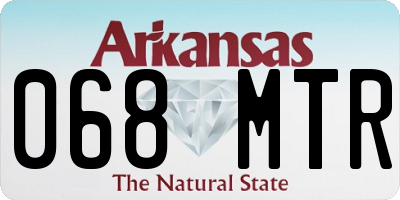 AR license plate 068MTR