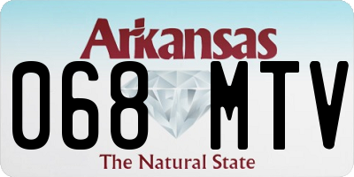 AR license plate 068MTV