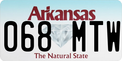 AR license plate 068MTW