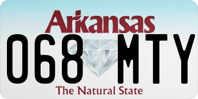 AR license plate 068MTY