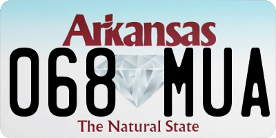 AR license plate 068MUA