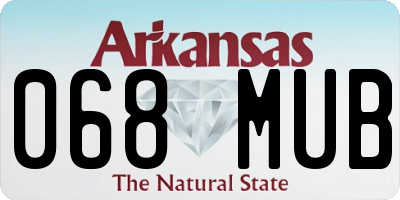 AR license plate 068MUB