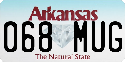 AR license plate 068MUG