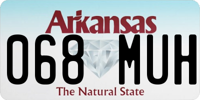 AR license plate 068MUH