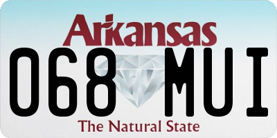 AR license plate 068MUI
