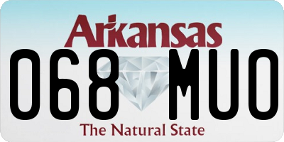 AR license plate 068MUO