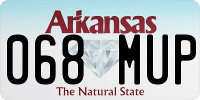 AR license plate 068MUP