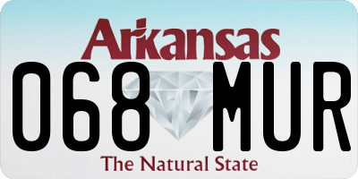AR license plate 068MUR