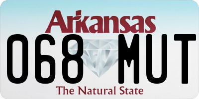 AR license plate 068MUT