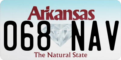 AR license plate 068NAV