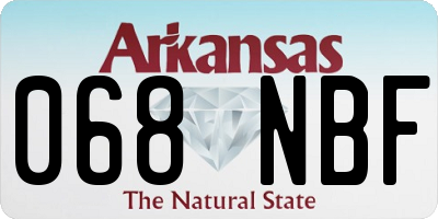 AR license plate 068NBF