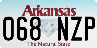 AR license plate 068NZP