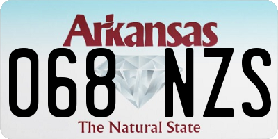 AR license plate 068NZS