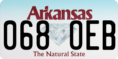 AR license plate 068OEB