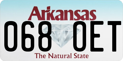 AR license plate 068OET