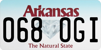 AR license plate 068OGI