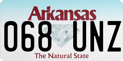 AR license plate 068UNZ