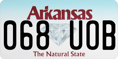 AR license plate 068UOB