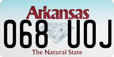 AR license plate 068UOJ