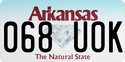 AR license plate 068UOK