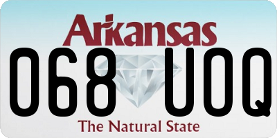 AR license plate 068UOQ