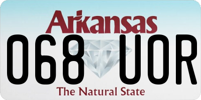 AR license plate 068UOR