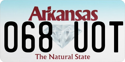AR license plate 068UOT
