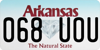 AR license plate 068UOU