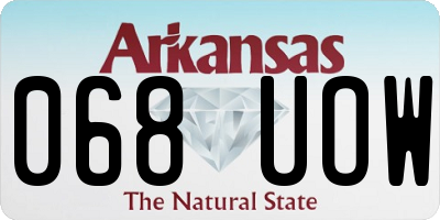 AR license plate 068UOW